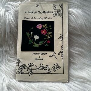 Vintage 90’s Roses and Morning Glories appliqué stencil and directions